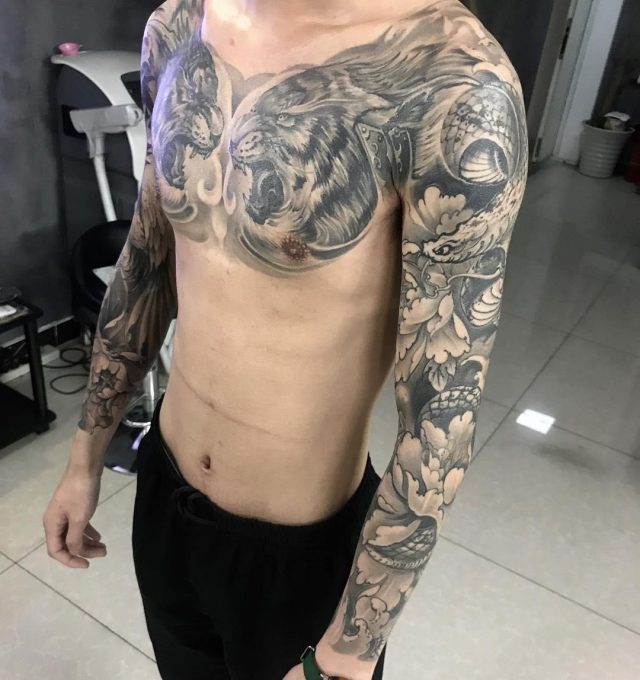 Chest tattoo 25111874