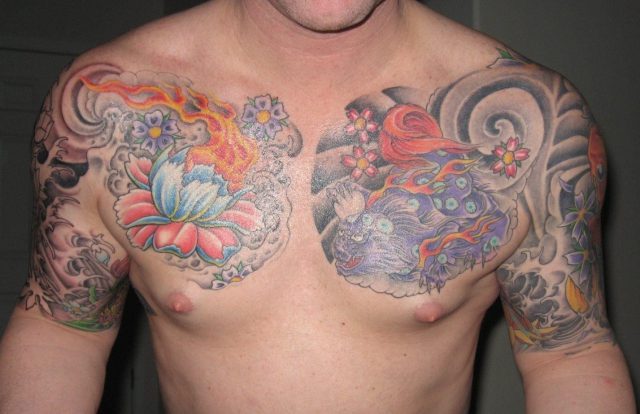 Chest tattoo 32