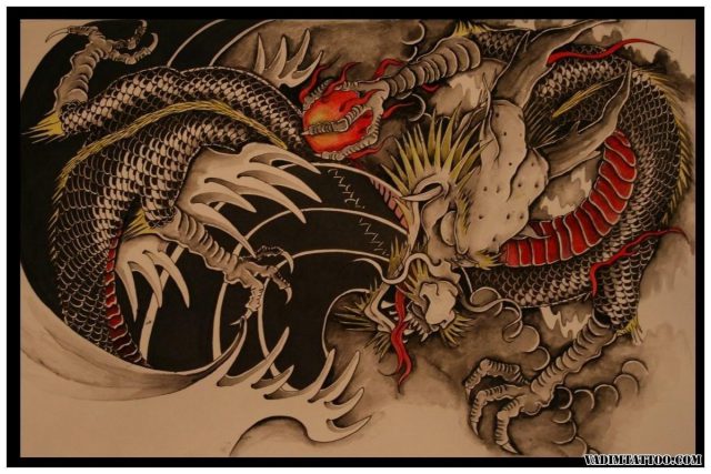 Chinese dragon tattoo 10