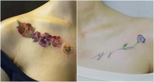 Collarbone tattoos flowers w600 h600