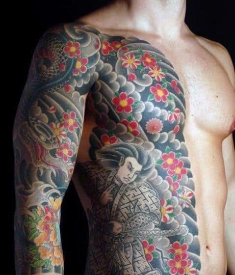 Color japanese tattoo for men