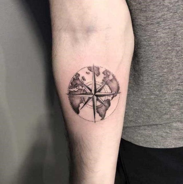 Compass along with a World Map 22