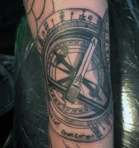 Compass rose tattoo for men