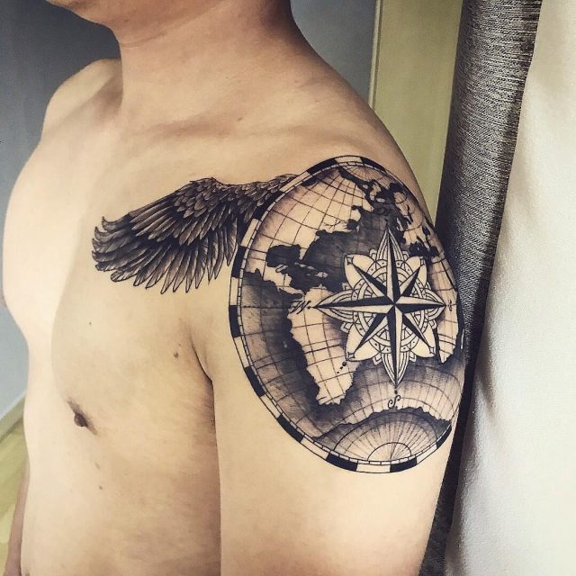 Compass tatto 166