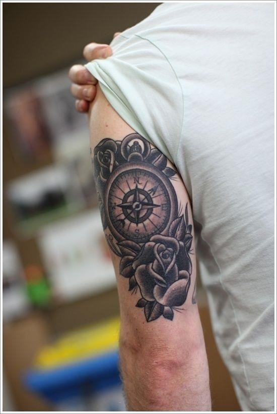 Compass triceps tattoo