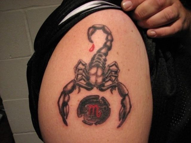 Cool scorpio tattoo on shoulder