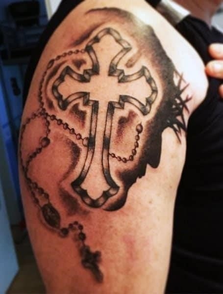 cross tattoo designs for men on back