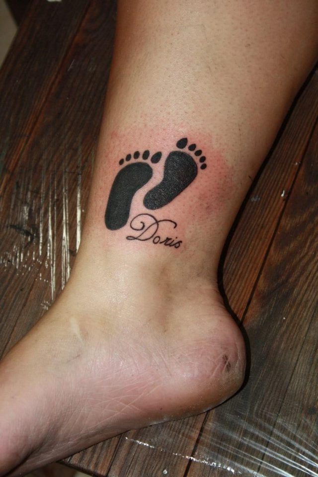 Cute baby footprint tattoos