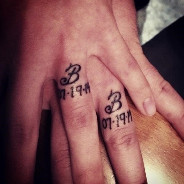 Date hand tattoos