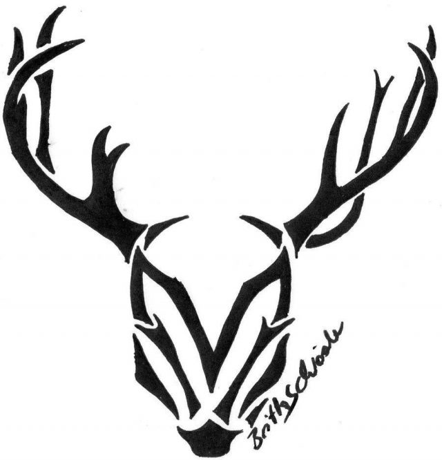 Deer skull drawing tribal deer head tattoos