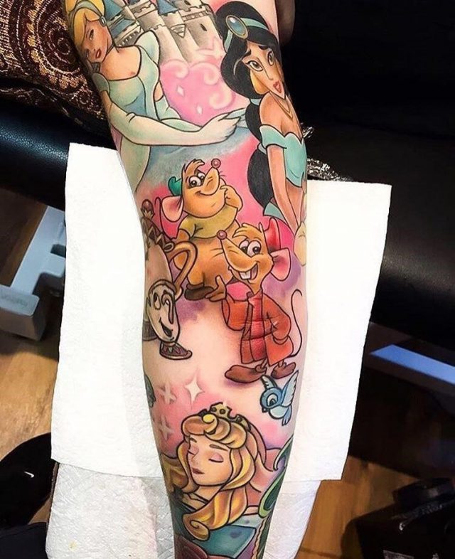 Disney princesses tattoo