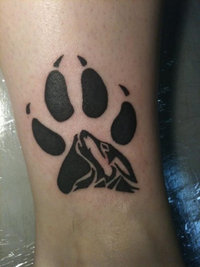 Dog paw tattoo 21