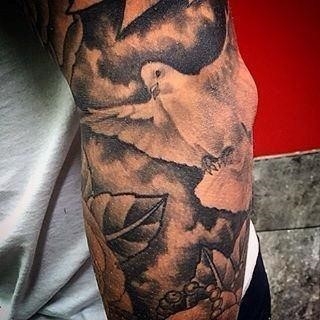 Dove mens elbow tattoo sleeve