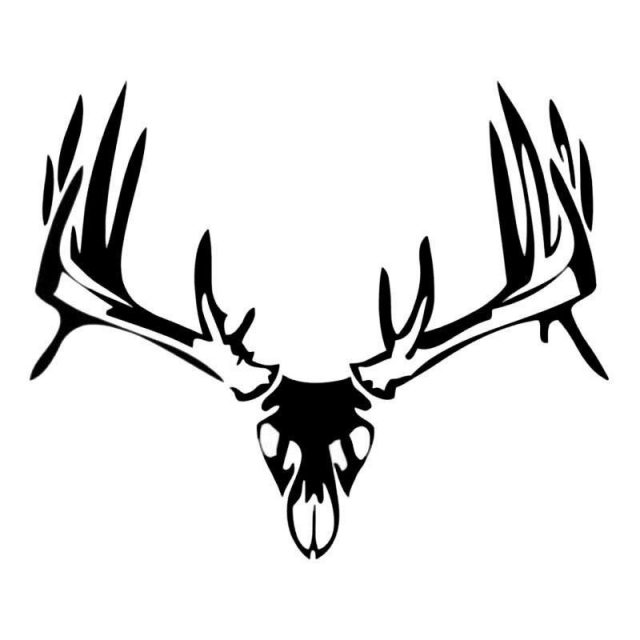 Elk skull silhouette 1