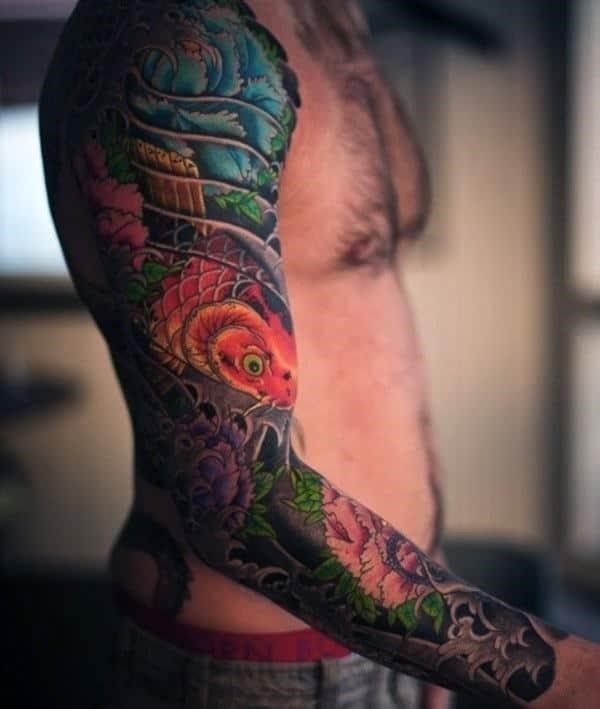 Extraordinary japanese sleeve tattoo males