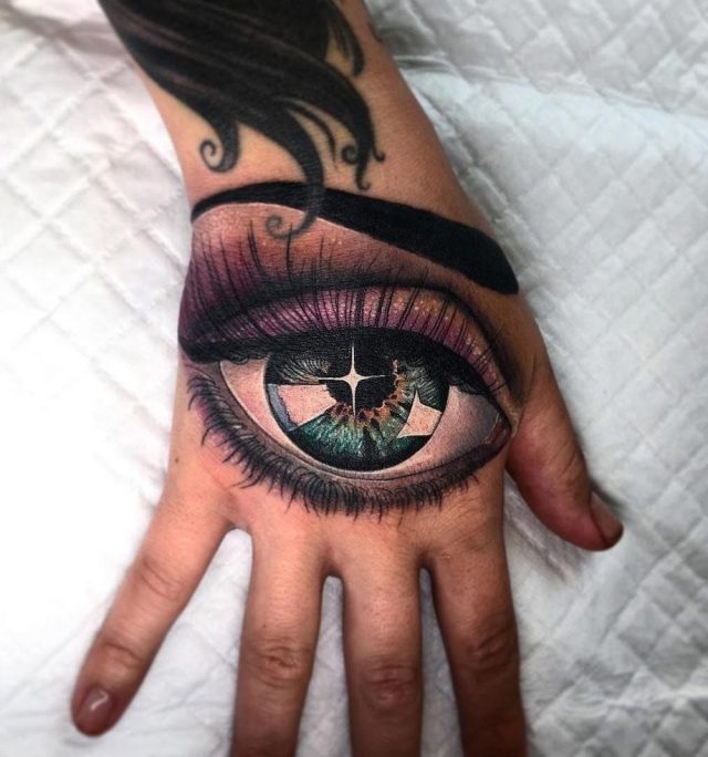 Eye hand tattoo