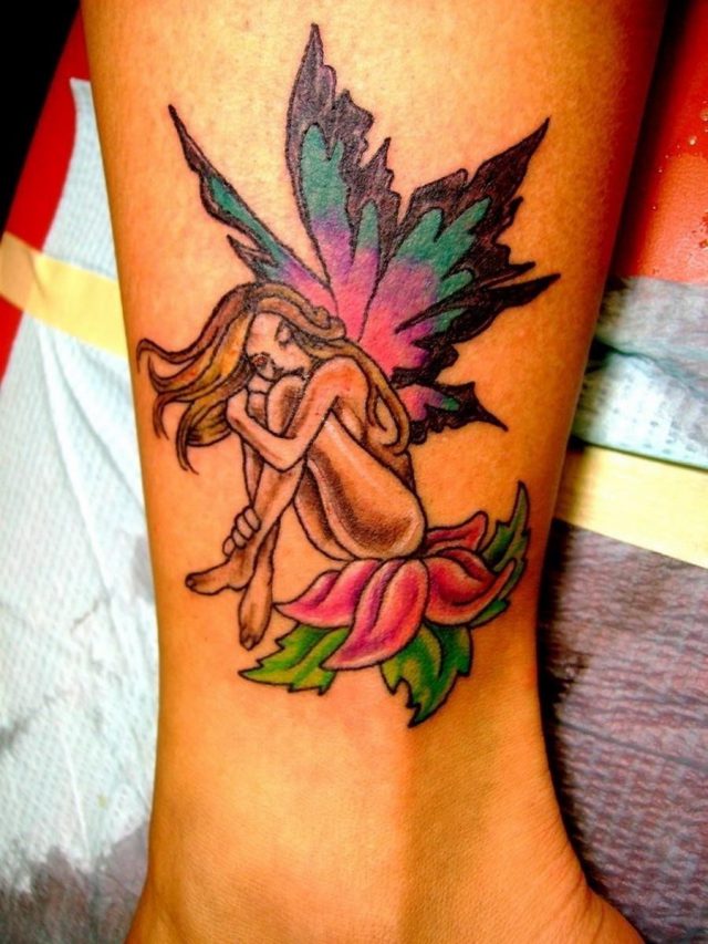 Fairy tattoo on ankle