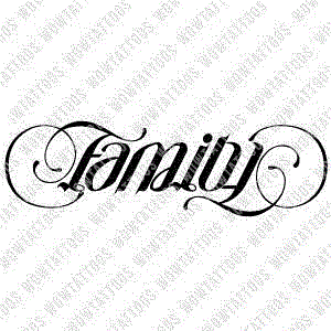 Family forever ambigram D 1200×1200