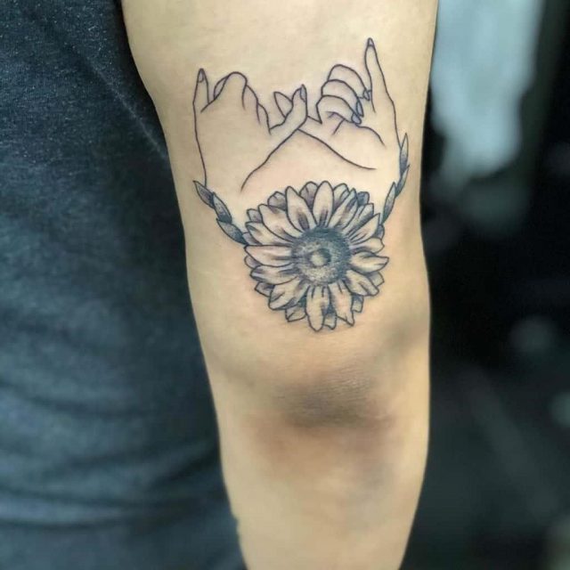 Floral pinky promise tattoos frankxtattoos