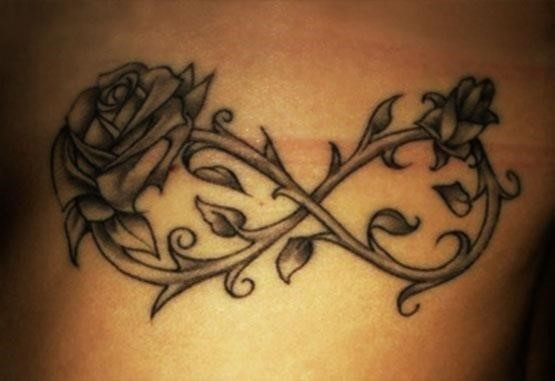 Flower infinity tattoo