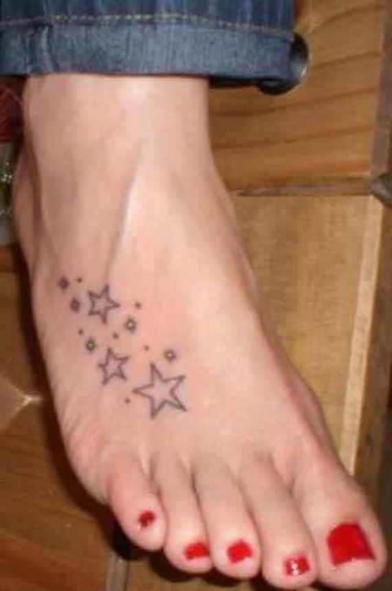 Foot star tattoos 2