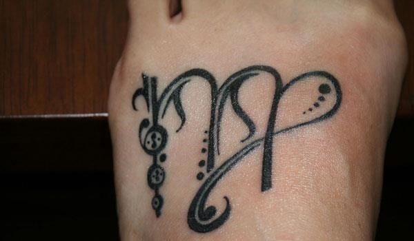 Foot virgo tattoo