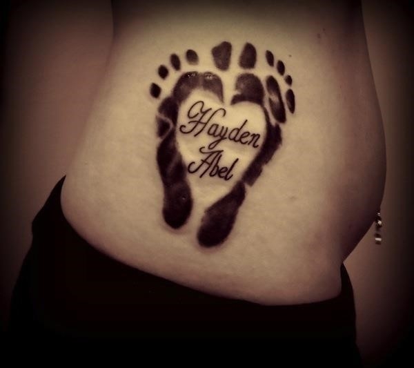 Footprint tattoos hayden