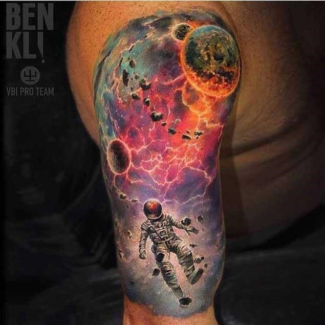 Galaxy space tattoo