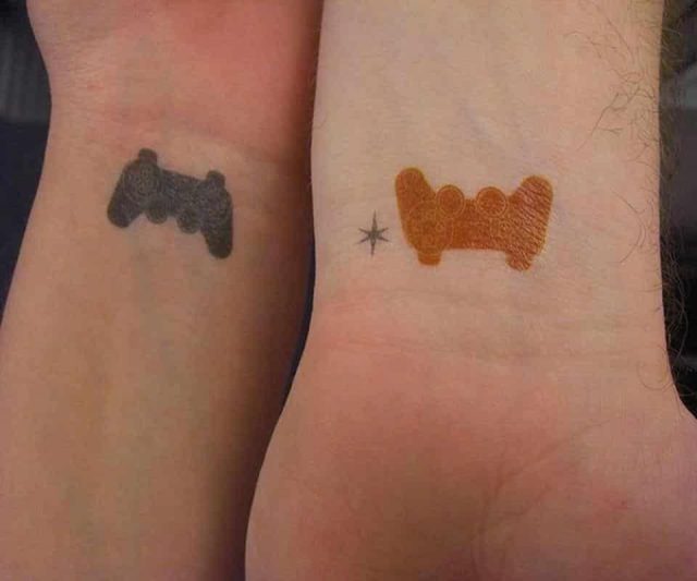 Games geek matching couples tattoos