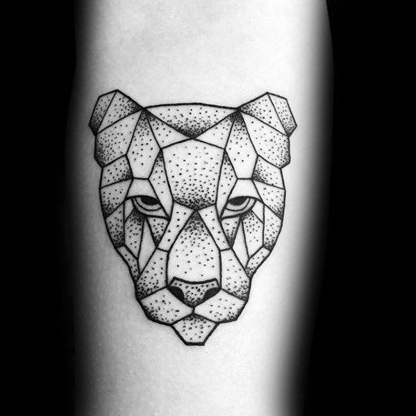 Geometric animal dog tattoos male