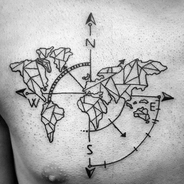 Nautical Star Compass Tattoo Best Tattoo Artist in India Black Poison