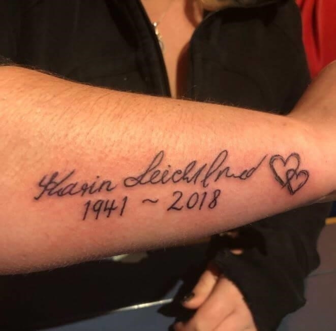 Memorial Lettering Tattoo for my Grandma