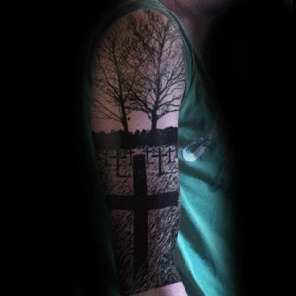 Temporary Tattoo Sleeve Arm Death Skull Clock Cross Black Waterproof Mens  Womens - Temporary Tattoos - AliExpress