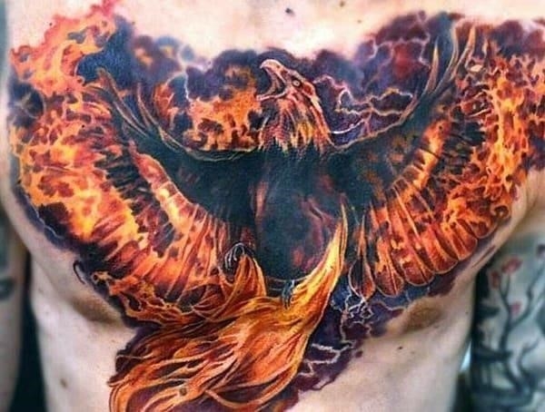 Greek mythology phoenix meaning symbolic tattoo design ideas for men