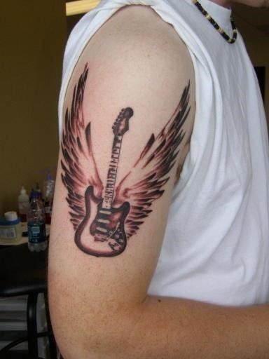 Guitar tattoo 9