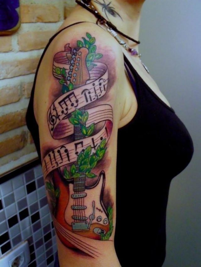 Guitar tattoo by mojoncio d2ksvmn 680×906