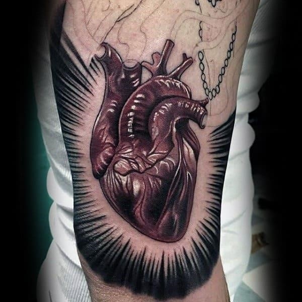 Guys arms sick anatomy of heart tattoo