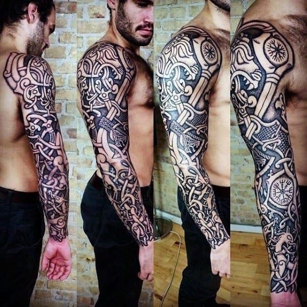 Guys sleeves viking Nordic tattoo designs