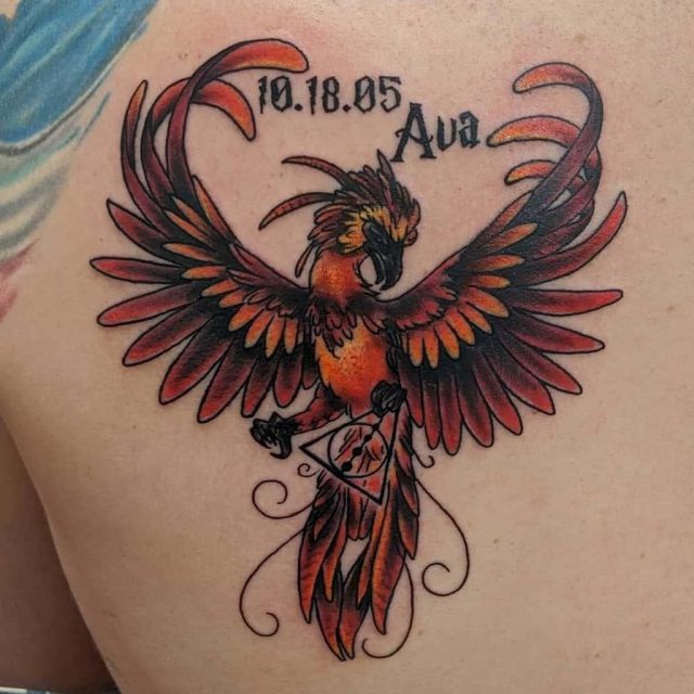 Harry potter phoenix tattoo emi