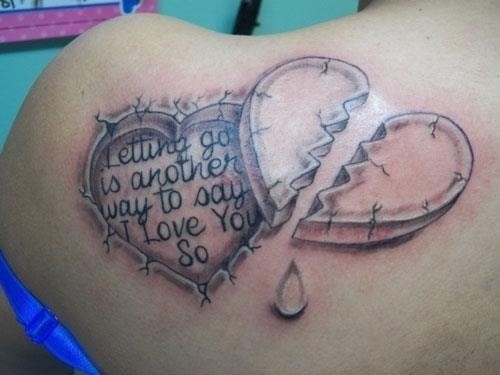 Heart pieces tattoo
