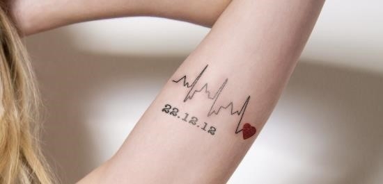 50 Heartbeat Tattoo Designs For Men  Electronic Pulse Ink Ideas