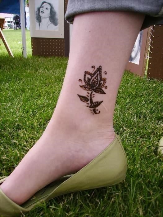 Henna ankle tattoo