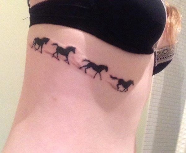 Horses tattoo for women