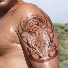 Hunting tattoo on arm
