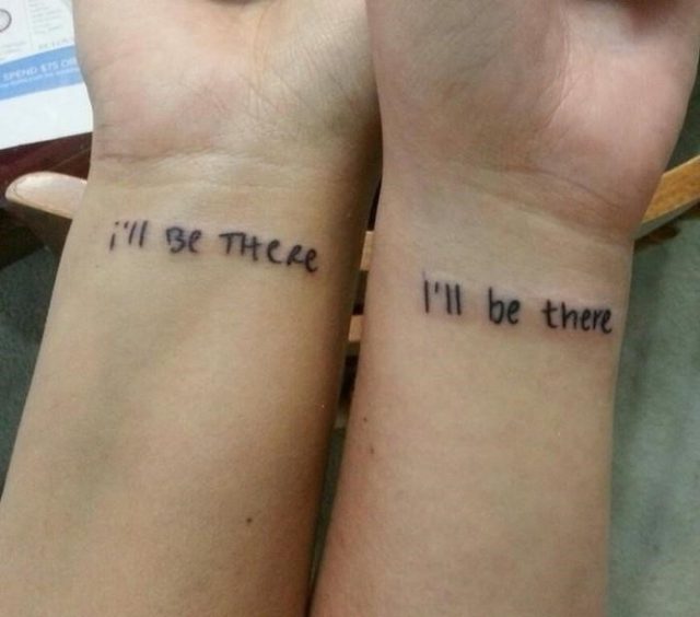 Ill be there wrist tattoos best friend tattoos quotes friends tv show inspired