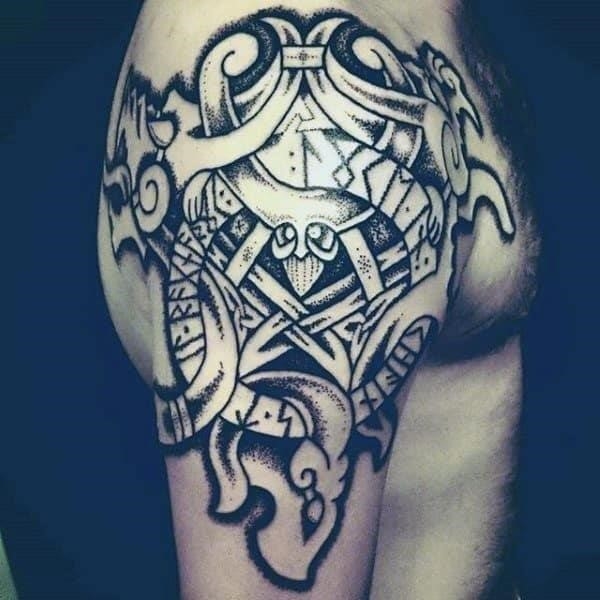 Impressive Norse tattoo male arms