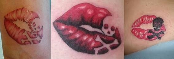 Imprint lip tattoos