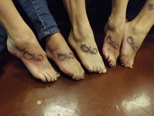 Infinity family tattoo