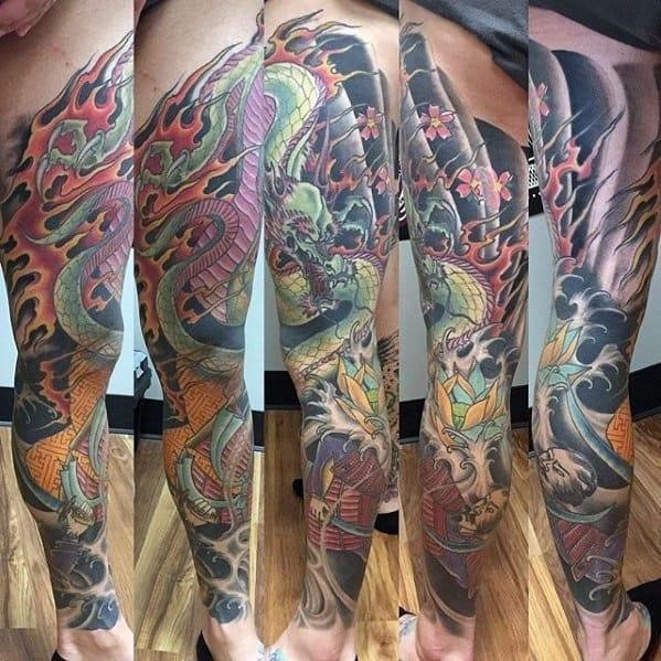 Full leg tattoos