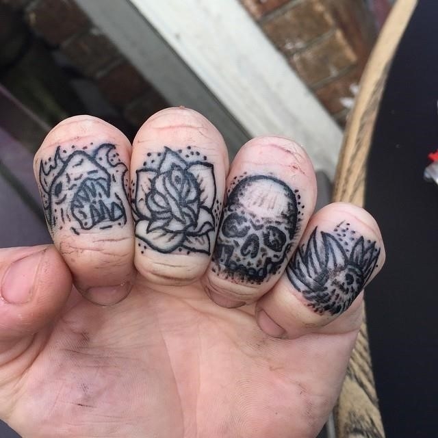 Knuckle tattoo 36